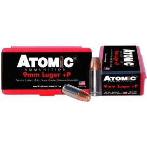 Atomic Pistol 9mm 124 Gr Bonded Match +P HP (Box)