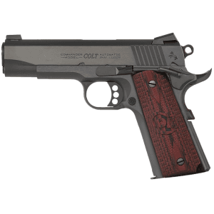 Colt Commander 38 Super 4.25 9+1 Blued Steel Black Cherry G10