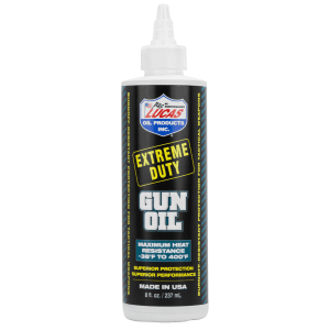 Lucas Oil 10870 Extreme Duty Gun Oil Against Heat Friction Wear 8 oz Squeeze Bottle