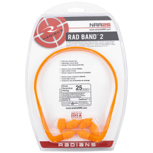 Radians RadBand 2 Orange Ear Buds 25 dB