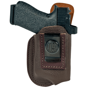 1791 Gunleather Brown Leather IWB Holster with Red Dot Sight