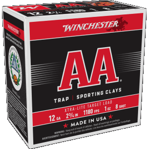 Winchester AA 12 Gauge 2.75 1 oz 8 Shot Xtra-Lite Target Load (Box)