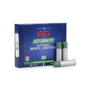 CCI Pest Control 38 Special/357 Mag 80 Gr Lead-Free 8 Shot HEVI-Bismuth (Box)