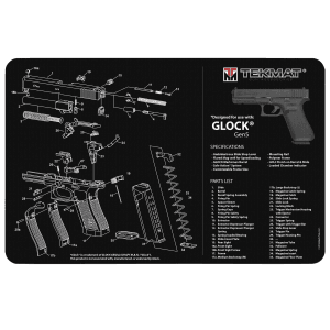 TekMat TEKR17For GlockG5 For Glock Gen5 Cleaning Mat For Glock Gen5 Parts Diagram 11 x 17