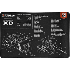 TekMat TEKR17XD Springfield Armory XD Cleaning Mat Springfield XD Parts Diagram 11 x 17