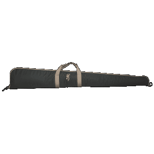 Browning Rifle Case 52 with Foam Padding and Full Length Zipper for Shotgun in Black with Tan Trim & Logo 1410049152