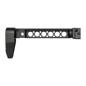 Midwest Industries MISTAPSFLWS Buttstock with Folding Adaptor Black Steel with Minimalistic Butt Plate