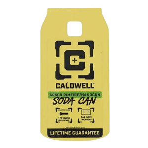 Caldwell Soda Can Yellow AR500 Steel 1/4 Targets