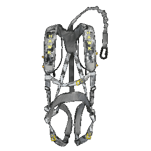 Hawk Elevate Lite Safety Harness Chaos Black Padded Nylon OSFA