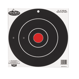 Birchwood Casey Dirty Bird 12 Bullseye Targets  12 Pack (Black/White)