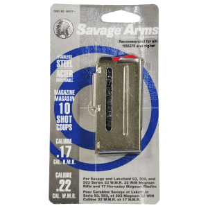 Savage 93ser 22 WMR/17 HMR Stainless Steel Magazine - 10 round