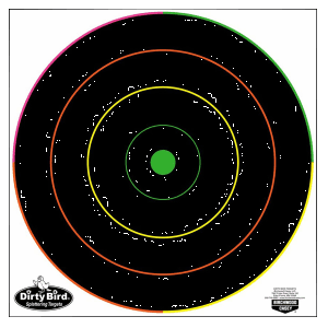 Birchwood Casey Dirty Bird Bullseye Splatter Targets  100 Pack (Multi-Color)