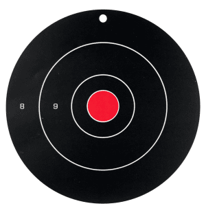 Birchwood Casey Dirty Bird 12 Bullseye Tagboard Targets  100 Pack (Black/Red)