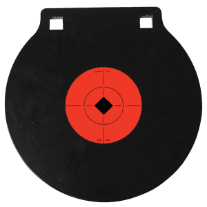 Birchwood Casey World of Targets 10 AR500 Steel Circle Gong Target (Black/Orange)