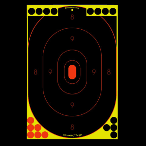 Birchwood Casey Shoot-N-C 12x18 Oval Silhouette Targets  12 Pack (Black/White)