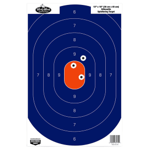 Birchwood Casey Dirty Bird Silhouette 12x18 Targets  8 Pack (Blue/Orange)
