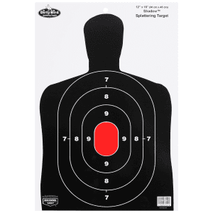 Birchwood Casey 35707 Dirty Bird BC27 Silhouette Tagboard Hanging Pistol 12 x 18 BlackWhite 8 Per Pkg