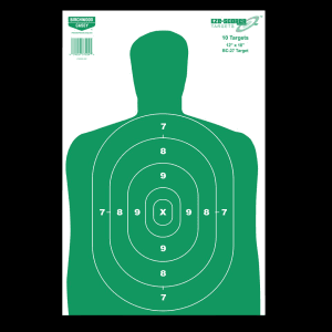 Birchwood Casey EZE-Scorer 12x18 Silhouette Paper Targets  10 Pack (Green/White)