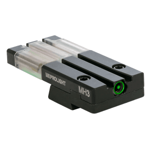 MEPRO USA FT Bullseye Tritium Fiber Optic Rear Sight Black Frame