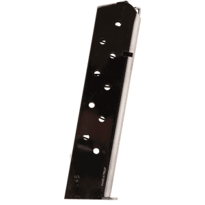MecGar 10rd Extended 45 ACP 1911 Gov Nickel Magazine