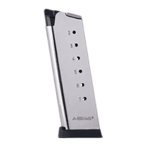 Mec-Gar 1911 Officers 45 ACP Nickel Carbon Steel Magazine - 7 Round