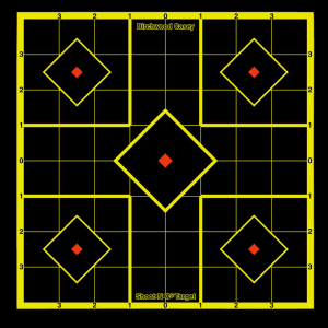 Birchwood Casey Shoot-N-C 5-Diamond Reactive Targets  15 Pack (Black/Yellow)