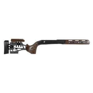 Woox SHCHS01105 Furiosa Chassis Walnut WoodAluminum Chassis wAdjustable Cheek Fits Remington 700 M5 DBM Short Action Ambi Features Right Side Bolt