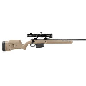 Magpul MAG931FDE Hunter American Stock Fixed with Aluminum Bedding Adjustable Comb Flat Dark Earth Synthetic for Ruger American SA