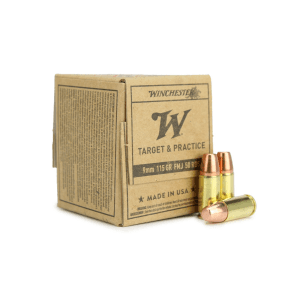 Winchester Target & Practice Service Grade 9mm 115 Grain FMJ (Box)