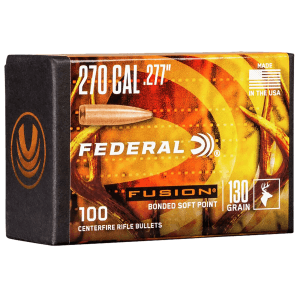 Federal Fusion 270 Caliber 130gr Soft Point 100/Box