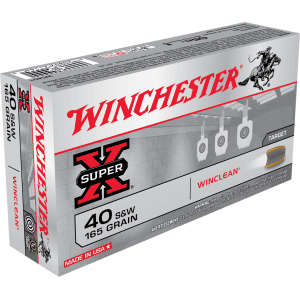 Winchester Super X 40 S&W 165 Grain Winclean Brass Enclosed Base WC401 (Box)