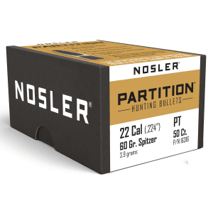 Nosler Partition 22 Caliber 60 Gr Partition Spitzer