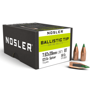 Nosler Ballistic Tip Hunting Projectiles 7.62x39mm 123gr 50ct