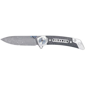 CobraTec Emperor Folding Knife 3 Inch Damascus VG-10 Stainless Carbon Fiber/SS Handle