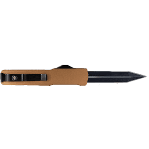 Templar Knife Premium LW Slim 3.25 Inch OTF Dagger Black D2 Steel Bronze Handle