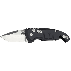Hogue A01 Microswitch Black Aluminum Folding Knife with Bottle Opener