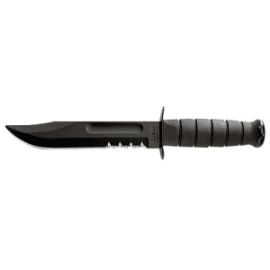 KA-BAR 7 Full-Size Serrated Edge Survival Knife (Black)