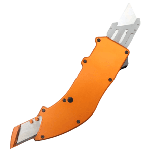 Templar Squire OTF Utility Razor Knife 5.38 Inch Orange Anodized Handle