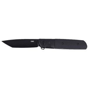 CRKT Bamboozled 3.31 Inch Folding Tanto D2 Steel Blade (Black G10/SS Handle)