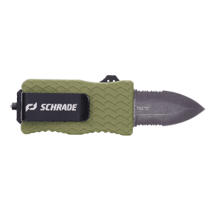 Schrade Uproar Mini D2 Steel Blade OD Green Aluminum Handle Knife