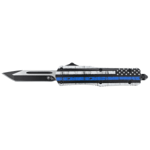Templar Knife Back The Blue Gen II Small OTF Tanto Black Blade