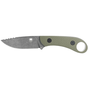 CobraTec Skinner Gen II 3.5 Inch Fixed D2 Steel OD Green G10 Handle w/Finger Ring