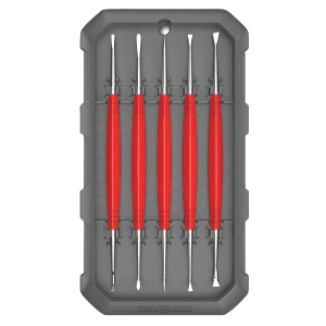 Real Avid AccuGrip Red Steel Picks Set with Case