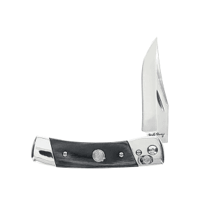 Uncle Henry Smokey 2.90 Folding Knife (SS Blade  Black/SS Wood Laminate Handle)