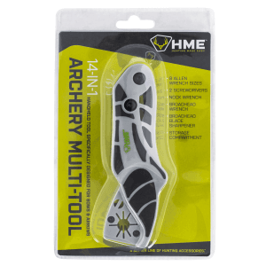 HME Compact Hunting Pocket Multi-Functional 14-in-1 Tool (Black/Gray)