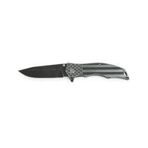MTech USA Spring Assisted Straight Edge Folding Pocket Knife (USA Flag)