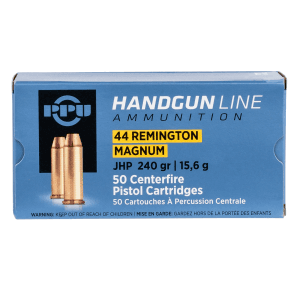 PPU Handgun 44 Rem Mag 240 Gr JHP 50 Rounds (Box)