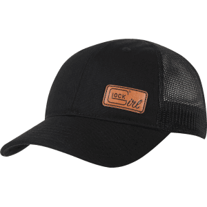 Glock Women's Ponytail Hat Black Chino Twill w/ Leather Patch