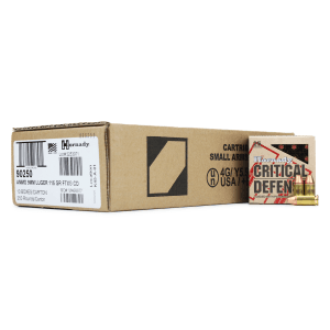 Hornady Critical Defense 9mm 115 Gr JHP (Case)