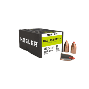 Nosler 458 Caliber 300gr Ballistic Tip Spitzer 50/Box